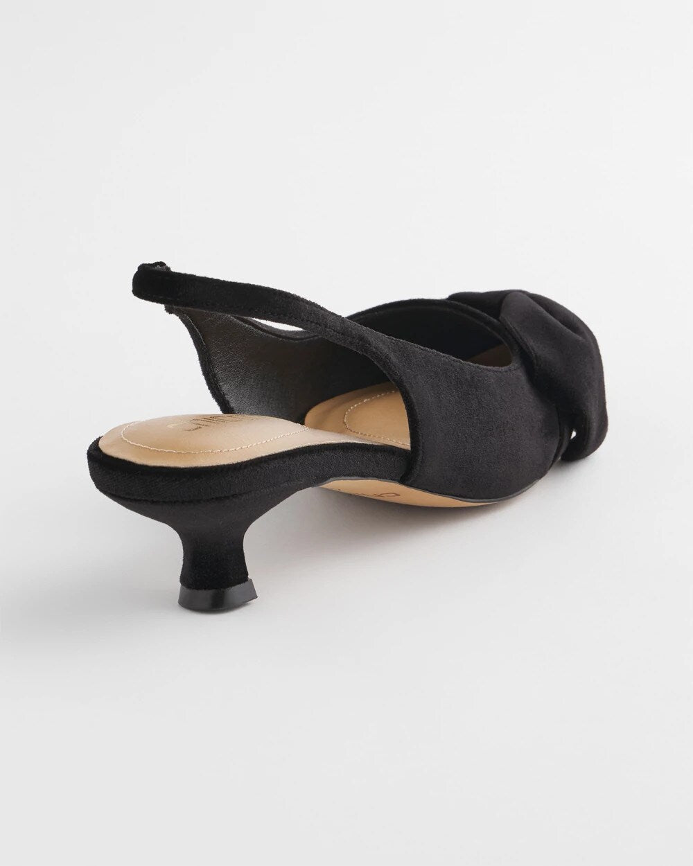 Chico's Charm Velvet Bow Kitten Heels