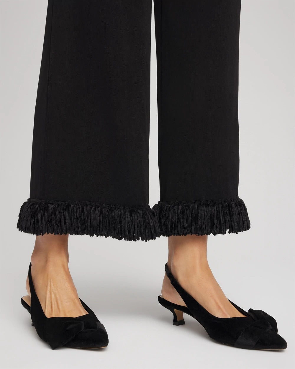 Chico's Charm Velvet Bow Kitten Heels
