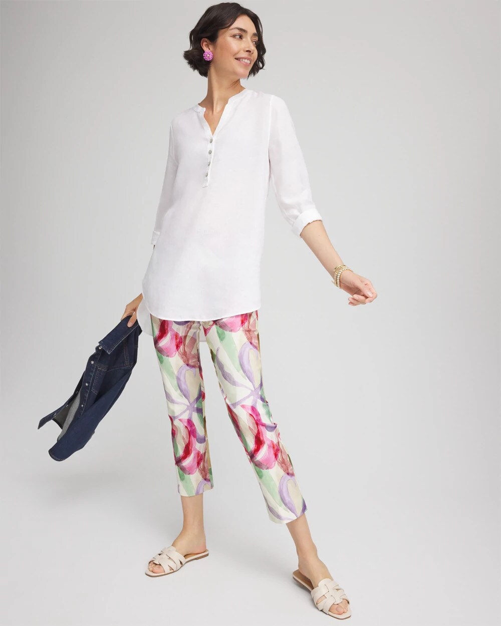Chico's Petite Brigitte™ Slub Slim Cropped Pants