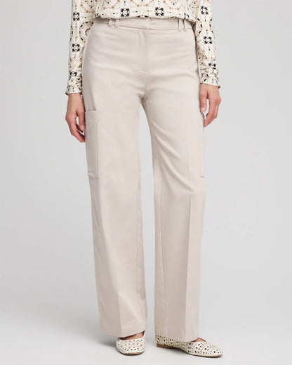 Chico's Petite Sateen Cargo Pants