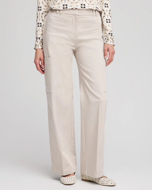 Chico's Petite Sateen Cargo Pants