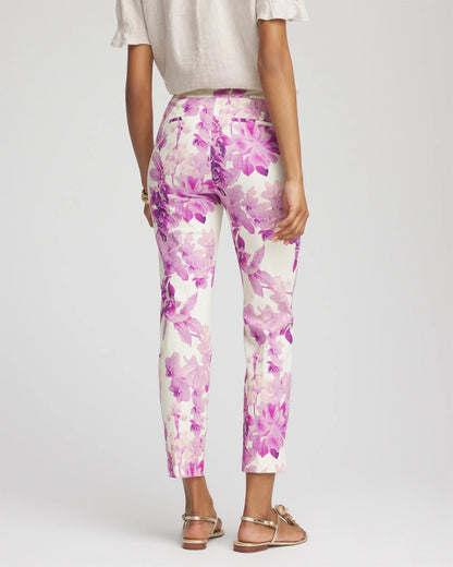 Chico's Petite Floral Brigitte™ Pull-On Slim Cropped Pants