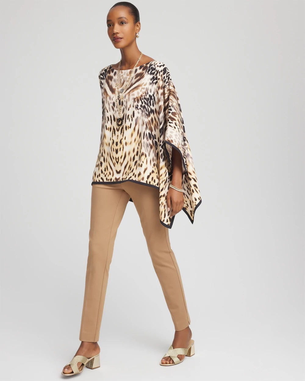 Chico's Petite Juliet Slim Trim Detail Ankle Pants