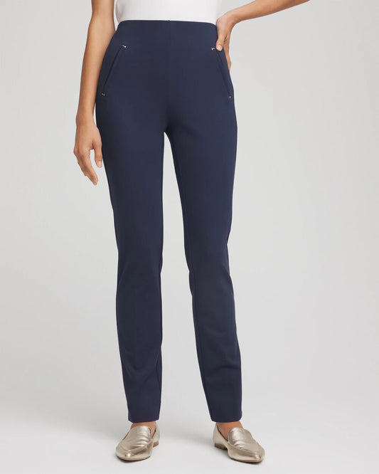 Chico's Petite Juliet Slim Trim Detail Pants
