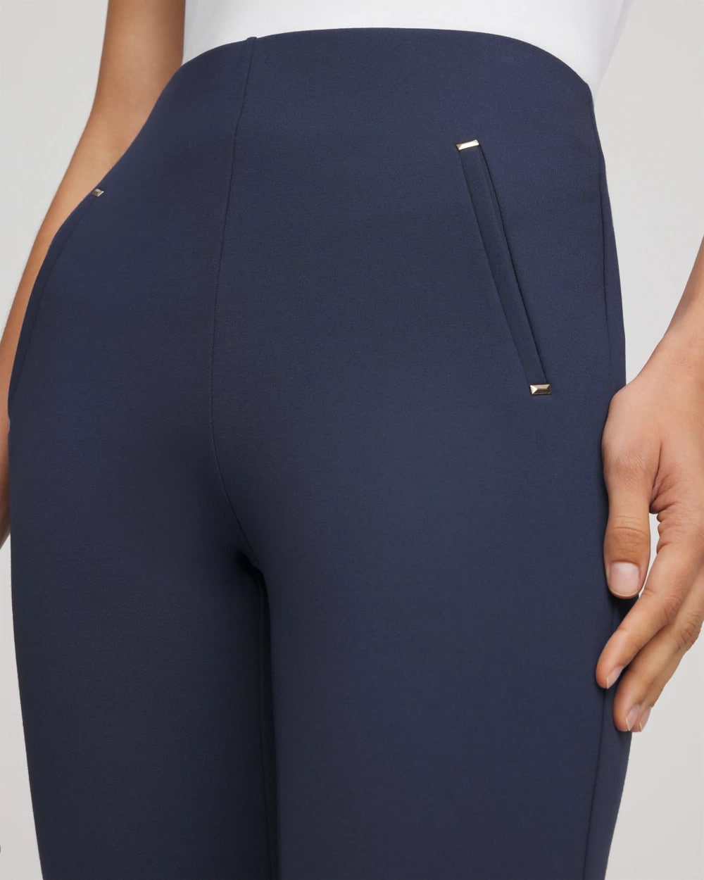 Chico's Petite Juliet Slim Trim Detail Pants