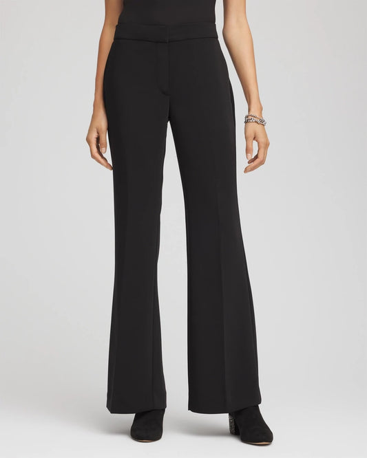 Chico's Petite Crepe Flared Trouser Pants