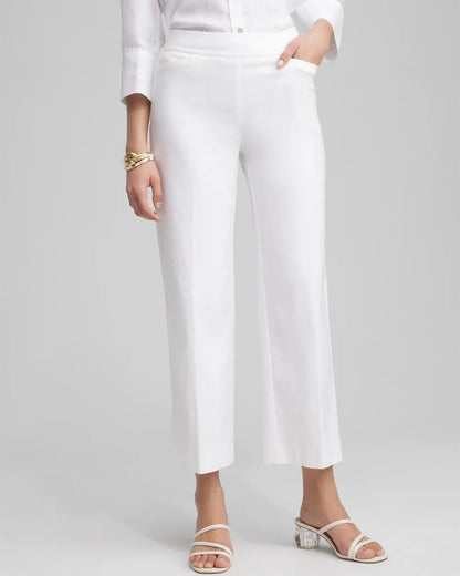 Chico's Petite Brigitte Wide Leg Cropped Pants