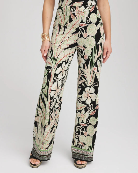 Chico's Petite Travelers™ Island-Motif Palazzo Pants