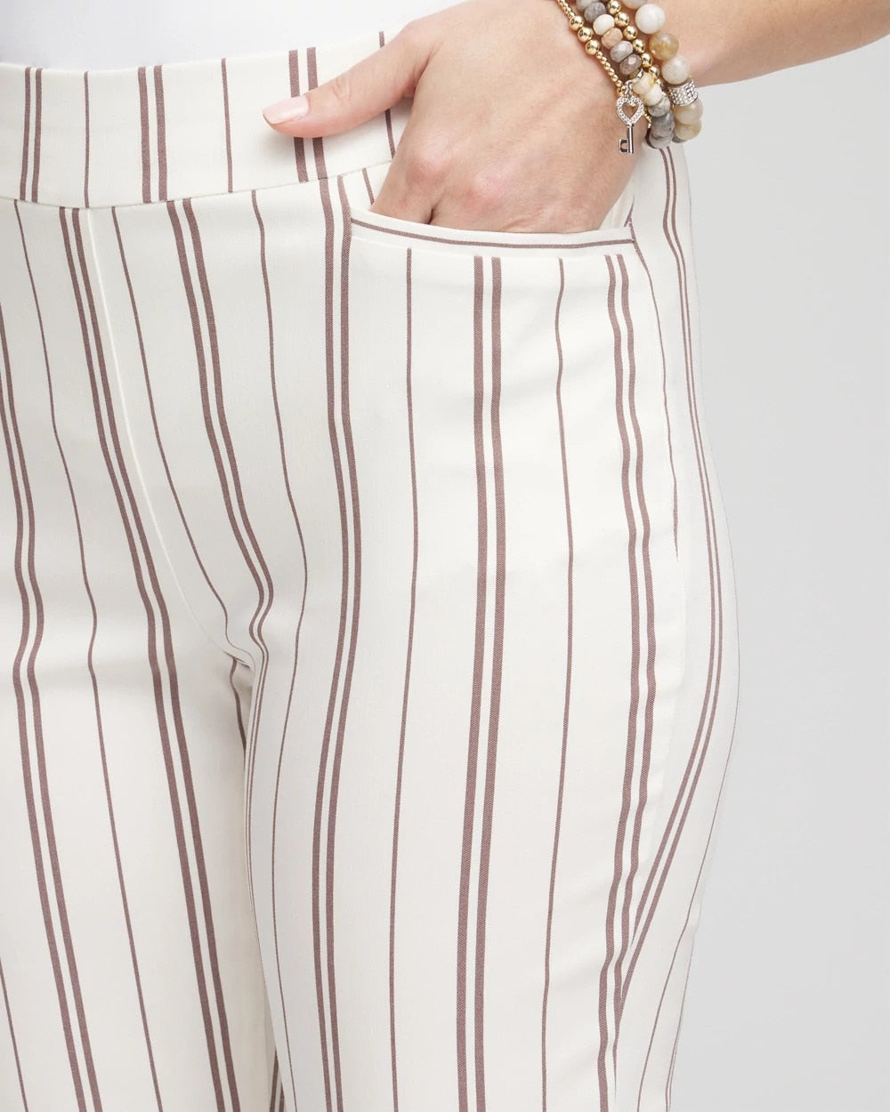 Chico's Petite Brigitte™ Striped Ankle Pants