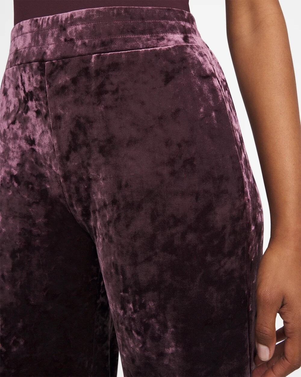 Chico's Petite Crushed Velvet Wide-Leg Pants