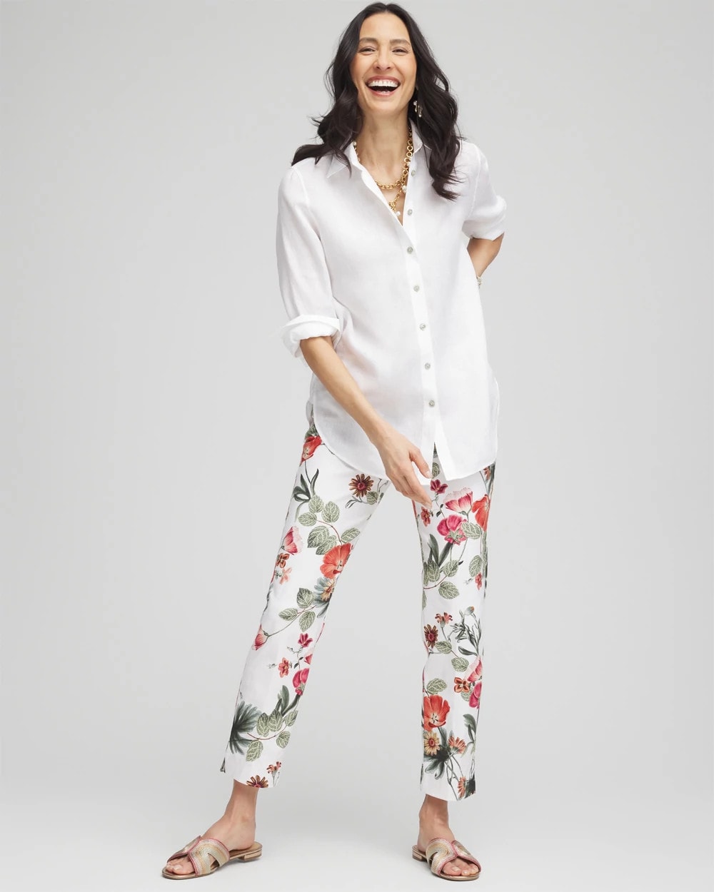 Chico's Petite Brigitte™ Slub Cropped Pants