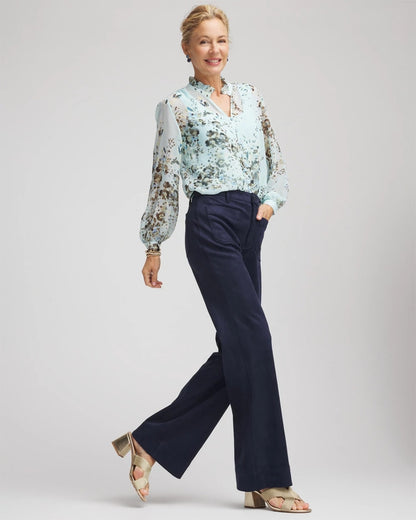 Chico's Petite Faux Suede Bootcut Ankle Pants