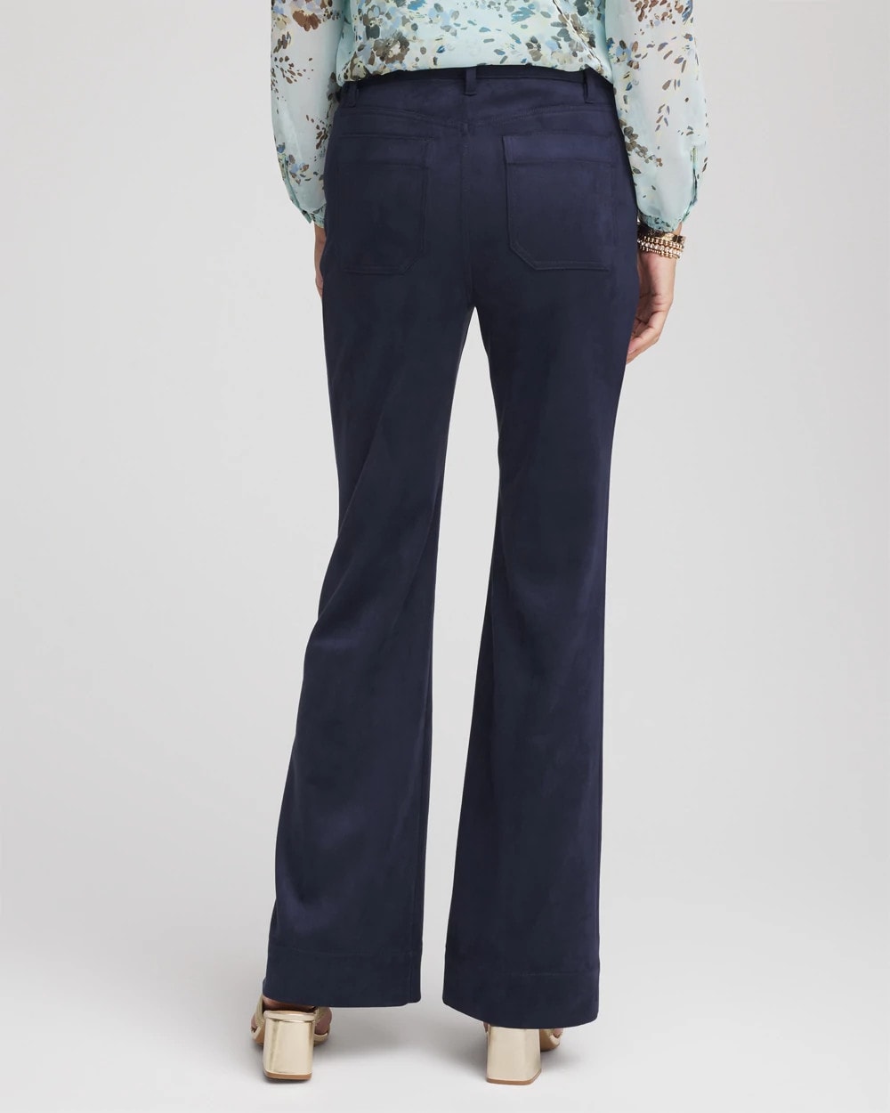 Chico's Petite Faux Suede Bootcut Ankle Pants