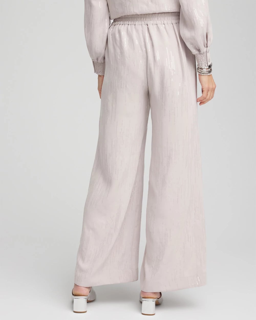 Chico's Petite Sequin Wide Leg Pant