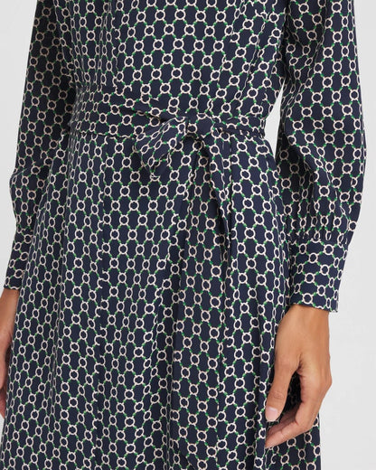 Chico's Petite Chain Print Maxi Shirtdress