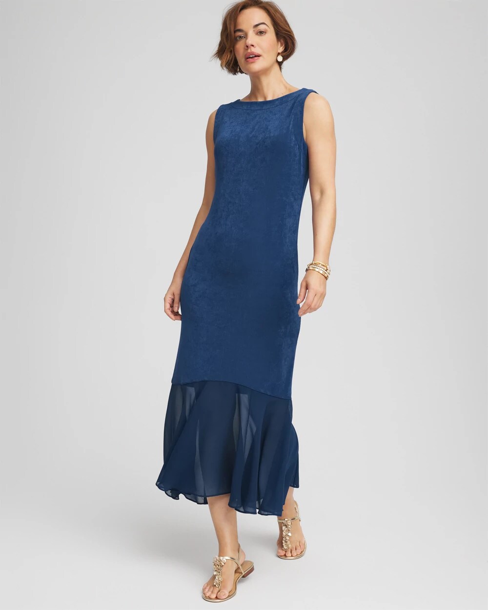 Chico's Travelers™ Petite Chiffon Hem Dress