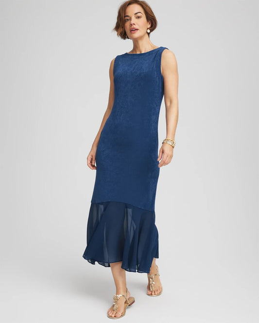 Chico's Travelers™ Petite Chiffon Hem Dress
