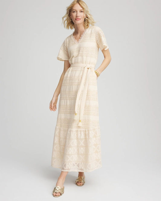 Chico's Crochet-Lace Maxi Dress