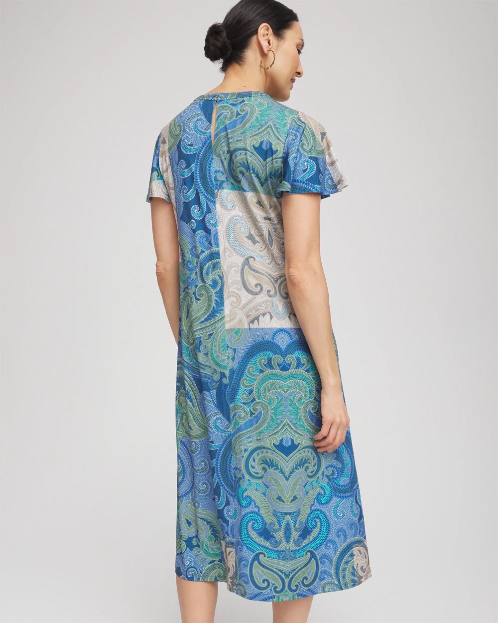 Chico's Petite Trapunto Midi Jersey-Knit Dress