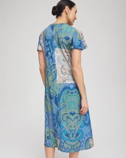 Chico's Petite Trapunto Midi Jersey-Knit Dress