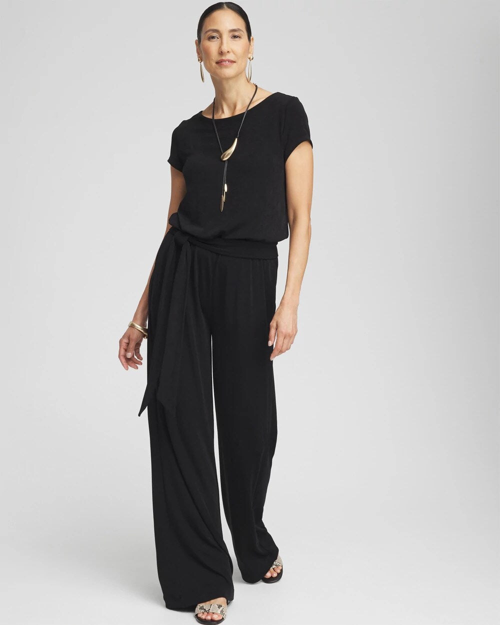 Chico's Petite Travelers™ Cap Sleeve Jumpsuit
