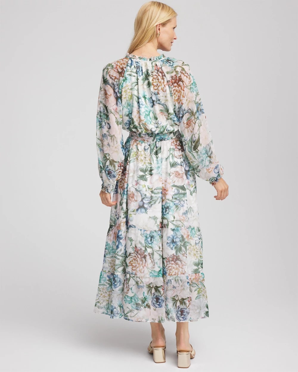 Chico's Petite Georgette Tie-Front Maxi Dress