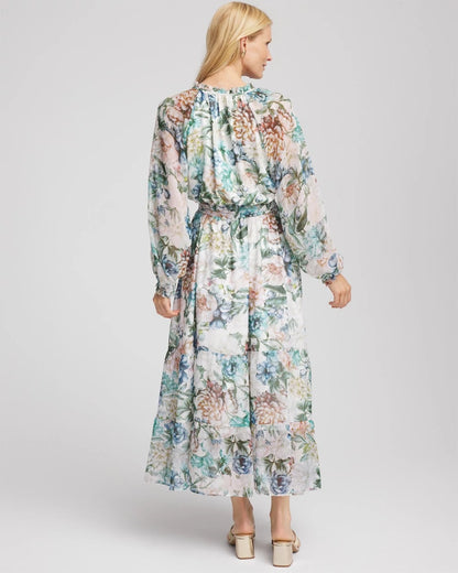 Chico's Petite Georgette Tie-Front Maxi Dress