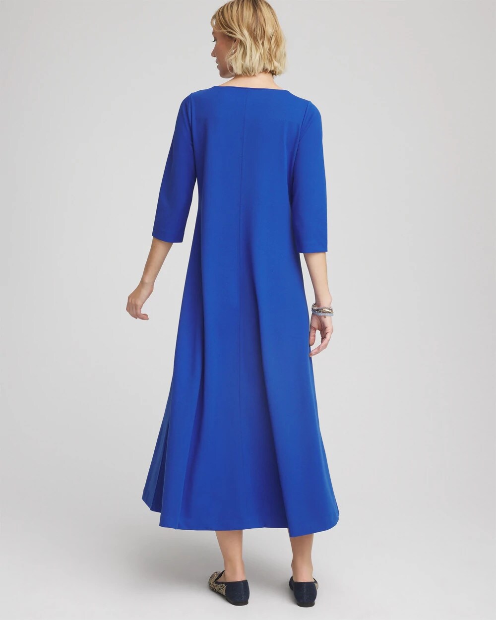 Chico's Petite Seamed Crepe Maxi Dress
