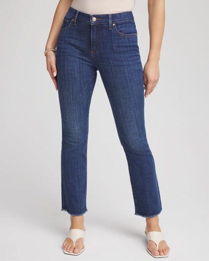 Chico's Petite Girlfriend Fray Hem Kick Flares