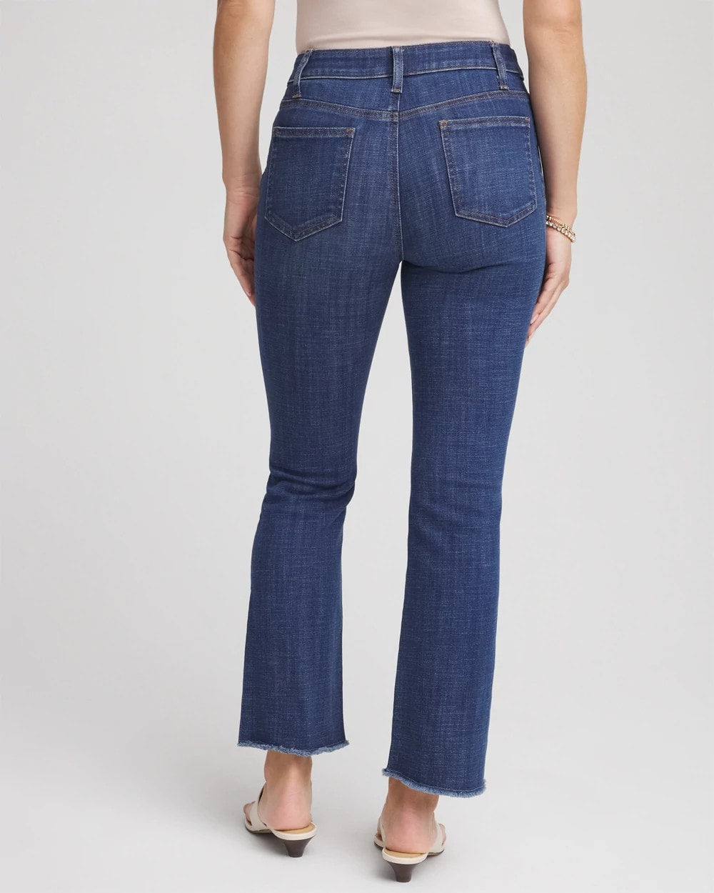 Chico's Petite Girlfriend Fray Hem Kick Flares