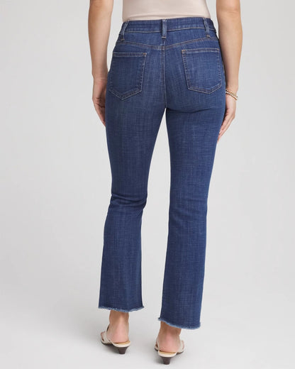 Chico's Petite Girlfriend Fray Hem Kick Flares