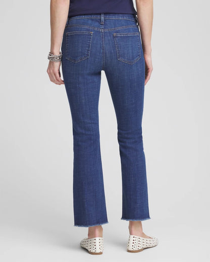Chico's Petite Girlfriend Fray Hem Kick Flares