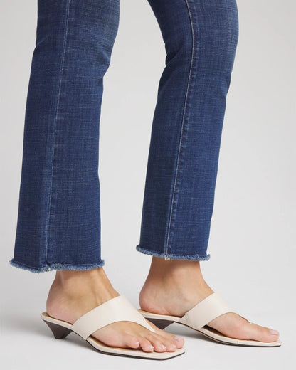 Chico's Petite Girlfriend Fray Hem Kick Flares