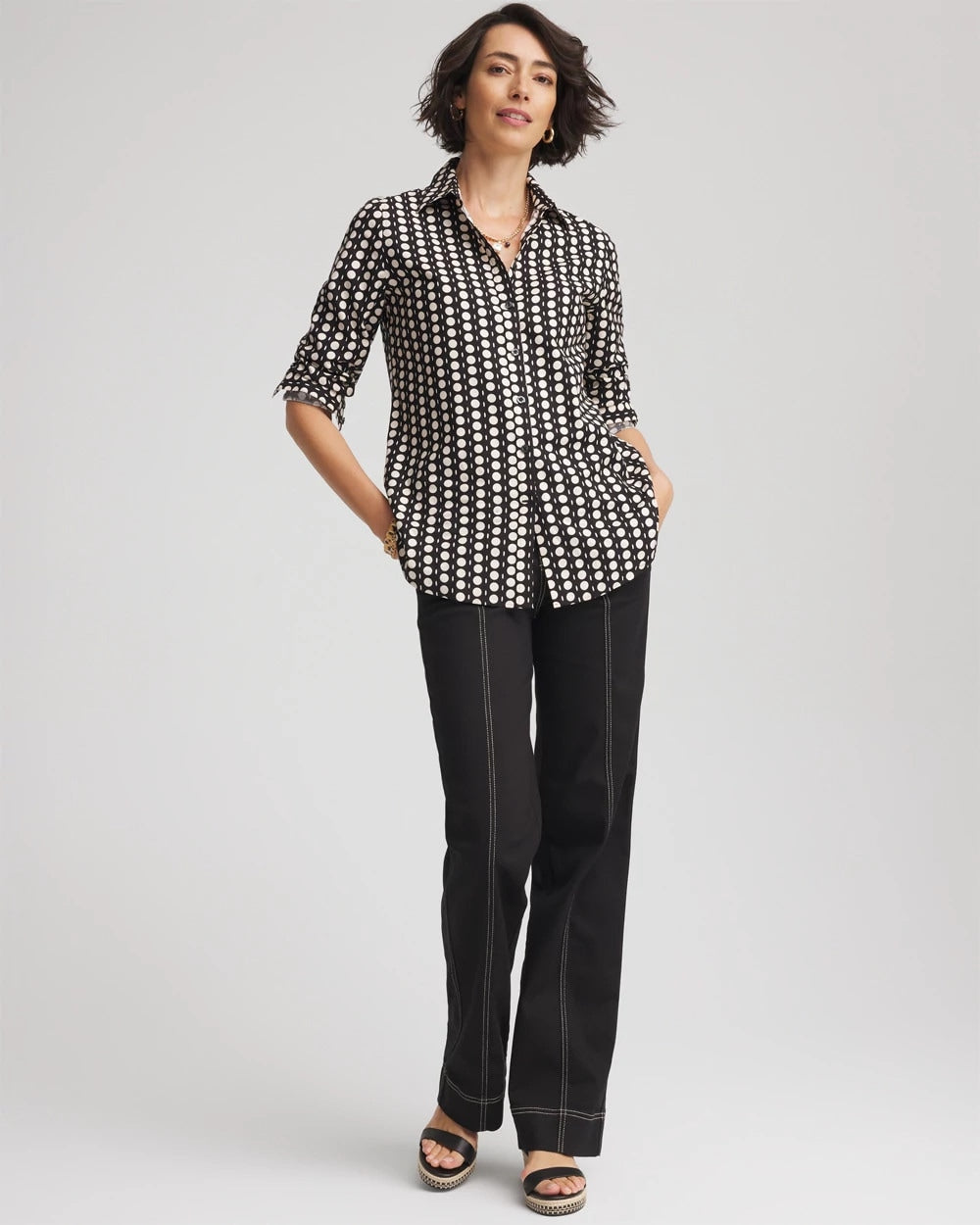 Chico's Petite Pull-On Wide-Leg Jeans