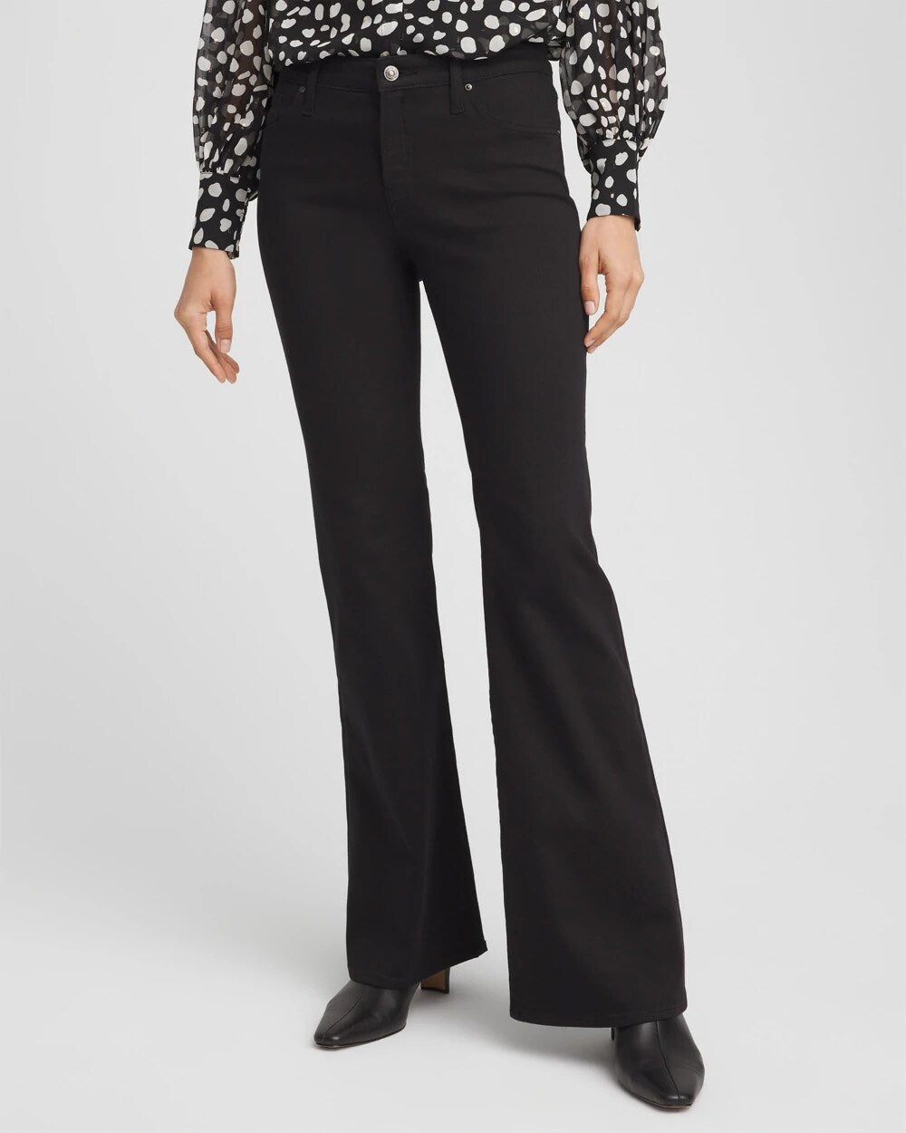 Chico's Petite Girlfriend Flared Leg Jeans