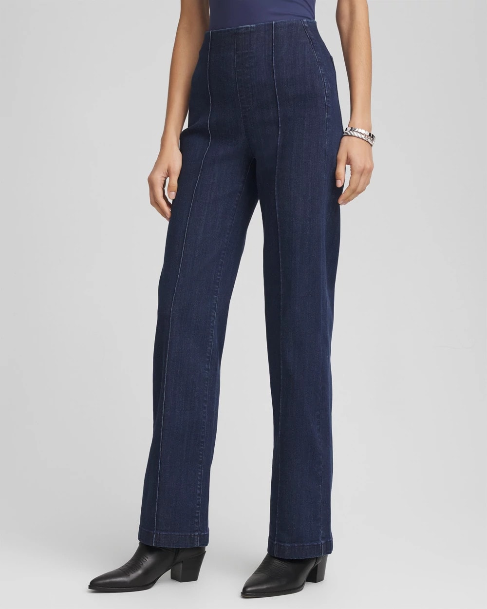 Chico's Petite Pull-On Wide-Leg Trouser Jeans