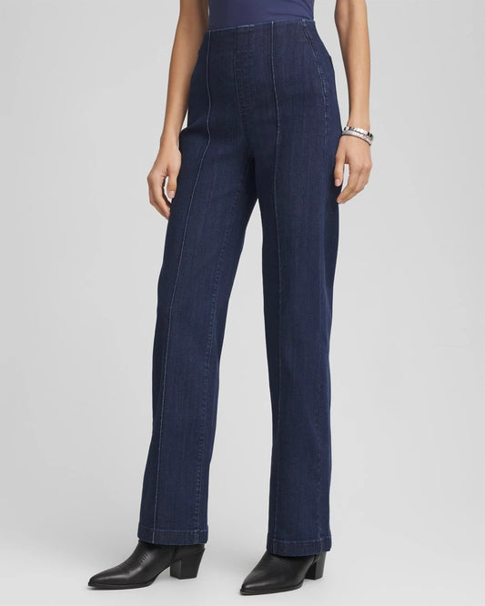 Chico's Petite Pull-On Wide-Leg Trouser Jeans