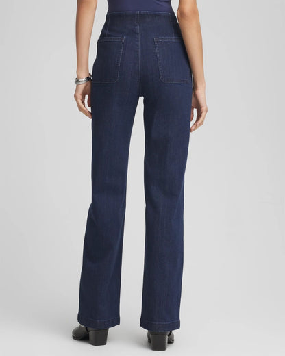 Chico's Petite Pull-On Wide-Leg Trouser Jeans