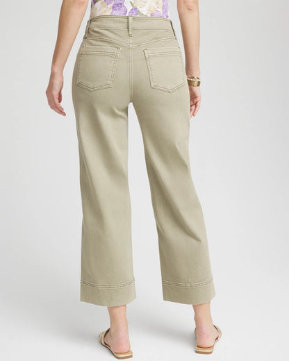 Chico's Petite Pull-On Wide-Leg Cropped Jeans