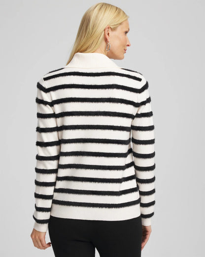 Chico's Zenergy® Luxe Eyelash Striped Sweater