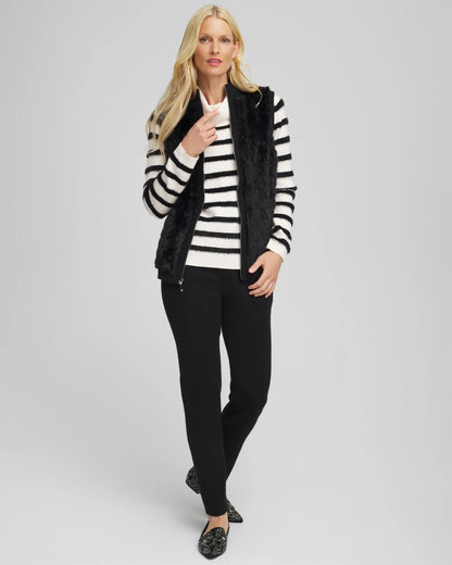 Chico's Zenergy® Luxe Eyelash Striped Sweater
