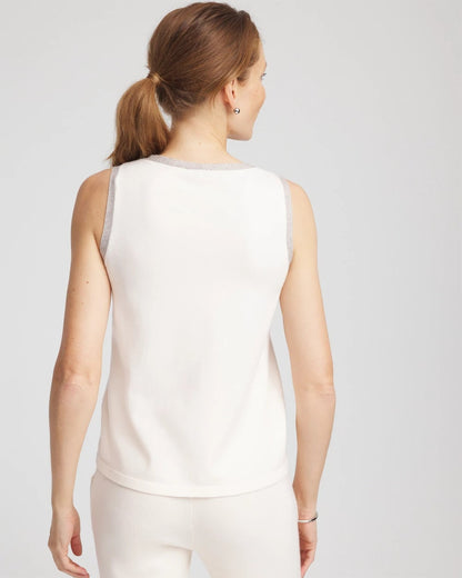 Chico's Zenergy® Luxe Metallic Trim Tank