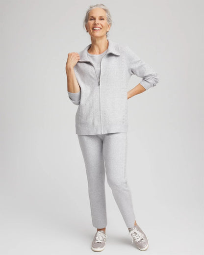 Chico's Zenergy® Luxe Diamante Zip Cardigan