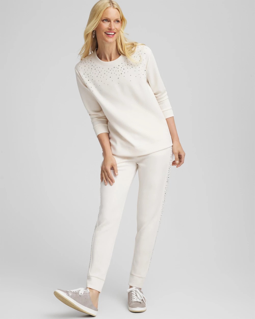 Chico's Zenergy® Rhinestone Pullover Top