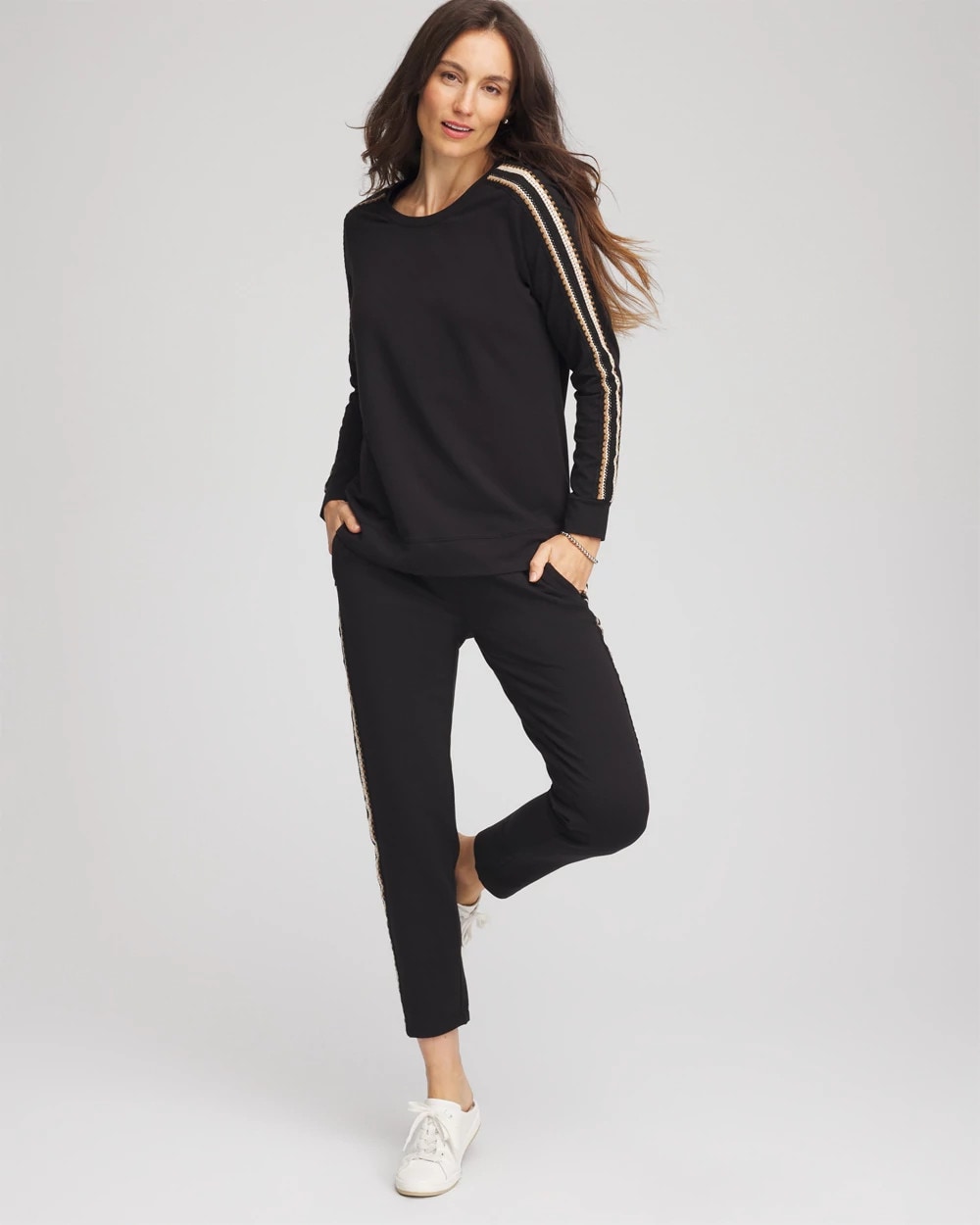Chico's Zenergy® Lattice-Trim Pullover Top