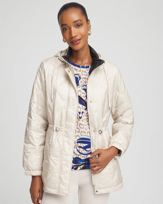 Chico's Zenergy® Water-Resistant Quilted Anorak Jacket