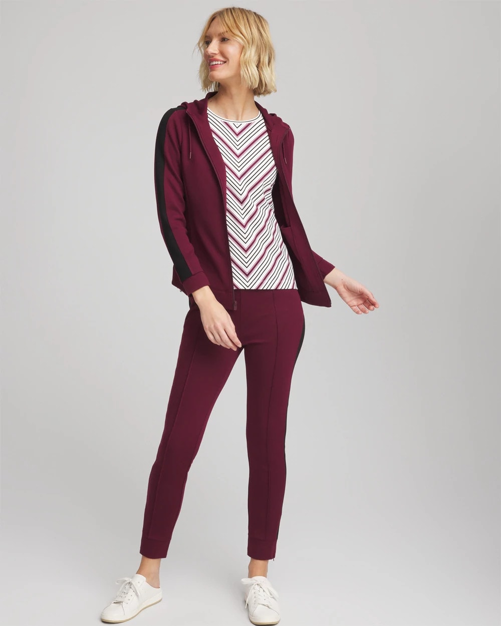 Chico's Zenergy® Soft Brushed Striped Top