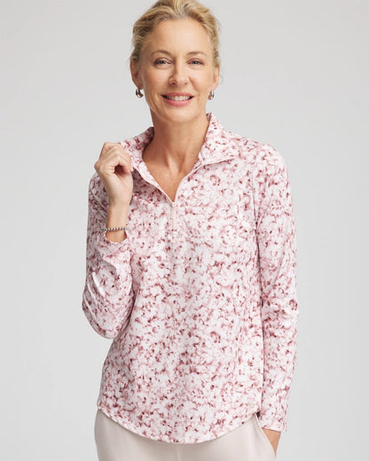 Chico's Zenergy® UPF Printed Zip-Front Pullover