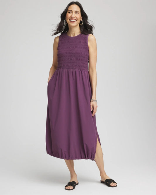 Chico's Zenergy® UPF Smocked Midi Dress