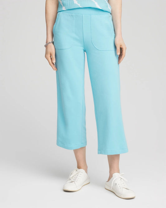 Chico's Zenergy® French Terry Gauze-Inset Cropped Pants